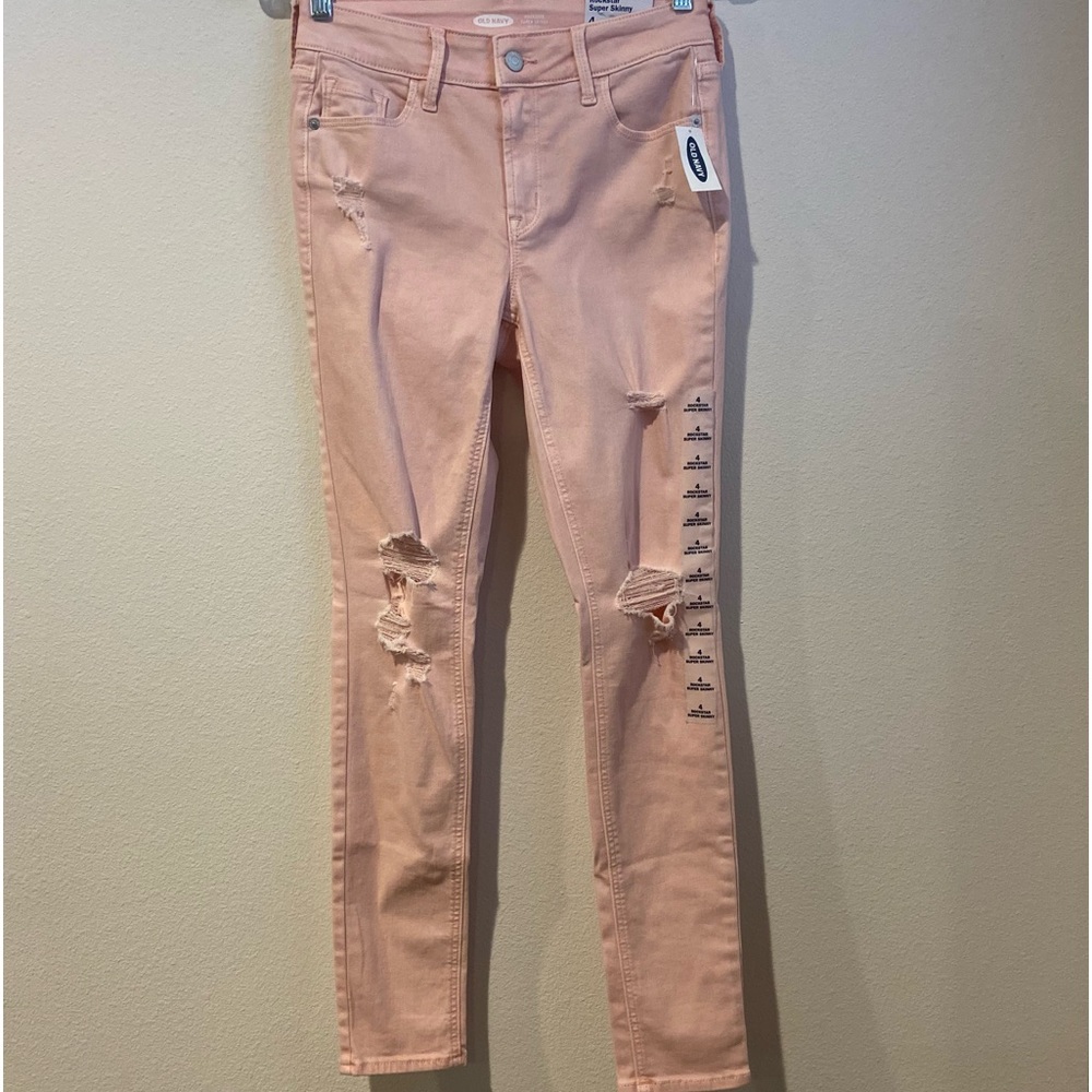 Rockstar mid-rise jeans. Pink. Super skinny. Size 4.